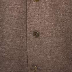 Valentino Brown Wool Three Buttoned Blazer XXL
