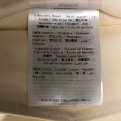 Pre Owned Valentino Cream Cotton Tribal Bead Embellished Utility Jacket XL