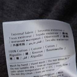 Pre Owned Valentino Grey Cotton Jersey Panther Souvenir T- Shirt S