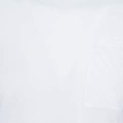 مملوكة مسبقًا تي شيرت فالنتينو رقبة مستديرة أنتايتلد روكستد قطن أبيض S