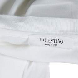 Valentino White Cotton Jersey Rockstud Untitled T-Shirt S