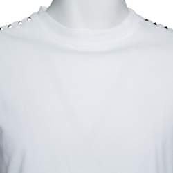 Valentino White Cotton Jersey Rockstud Untitled T-Shirt S