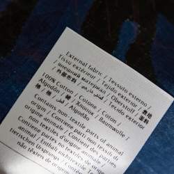 مملوكة مسبقًا Valentino Navy Blue Logo Camouflage Printed Bowling Shirt XXL