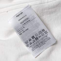 Pre Owned Valentino White Soul Planets Printed Cotton Crewneck T-Shirt XL