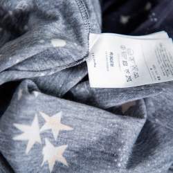 Pre Owned Valentino Navy Blue Cosmo Print Cotton Crewneck T-Shirt M