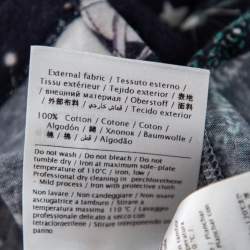 Pre Owned Valentino Navy Blue Cosmo Print Cotton Crewneck T-Shirt M