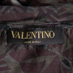 Pre Owned تي شيرت فالنتينو قطن مطبوع فراشات نمط واسع مقاس متوسط - ميديوم