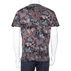 Pre Owned تي شيرت فالنتينو قطن مطبوع فراشات نمط واسع مقاس متوسط - ميديوم