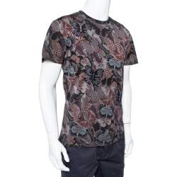 Pre Owned تي شيرت فالنتينو قطن مطبوع فراشات نمط واسع مقاس متوسط - ميديوم