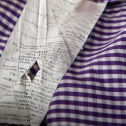 Valentino Purple Check Cotton Button Front Shirt M 