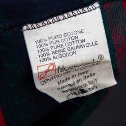 Pre Owned Valentino Chemise Vintage Multicolored Striped Cotton Pique Polo T-Shirt M
