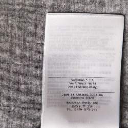 Valentino Grey Neoprene Black Panther Detail Sweatshirt M