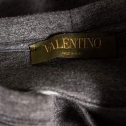 Valentino Grey Neoprene Black Panther Detail Sweatshirt M