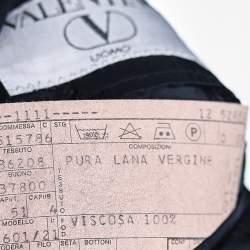 مملوكة مسبقًا Valentino Uomo Navy Blue Wool Button Front Blazer XL