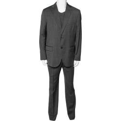 Valentino Grey Wool Single Breasted Suit XXXL