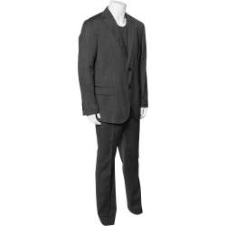 Valentino Grey Wool Single Breasted Suit XXXL