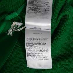 Valentino Green Cotton Logo Embellished Zip Front Hooded Jacket M