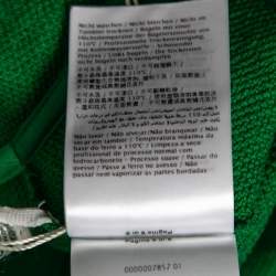 Valentino Green Cotton Logo Embellished Zip Front Hooded Jacket M