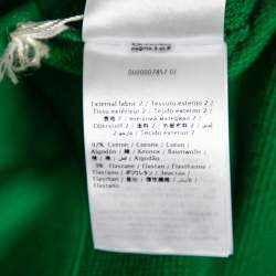 Valentino Green Cotton Logo Embellished Zip Front Hooded Jacket M