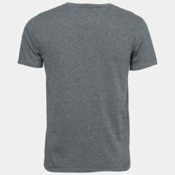 Valentino Grey Cotton Jersey Panther Souvenir T- Shirt S