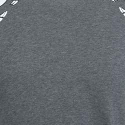 Valentino Grey Cotton Jersey Panther Souvenir T- Shirt S