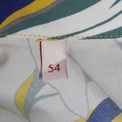 مملوكة مسبقًا Valentino Yellow Floral Printed Cotton Short Sleeve Shirt XXL