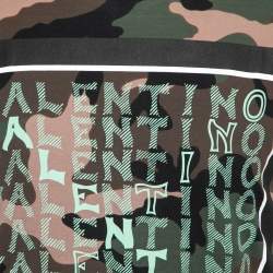 Pre Owned Valentino Green Camouflage Printed Cotton T-Shirt S