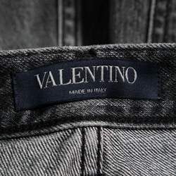 Valentino Grey Distressed Denim Selvedge Jeans L Waist 34" 