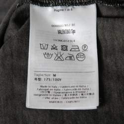 Pre Owned تي شيرت فالنتينو قطن أسود مطبوع فراشات متعددة الألوان مقاس متوسط (ميديوم)