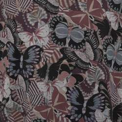 Pre Owned تي شيرت فالنتينو قطن أسود مطبوع فراشات متعددة الألوان مقاس متوسط (ميديوم)