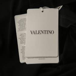 Valentino Black Jersey Flower Appliqué Crew Neck T-Shirt XXL