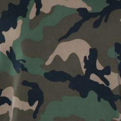 Valentino Green Camouflage Print Terry Cotton Sweatshirt M