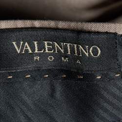 Valentino Beige Wool Tapered Leg Trousers XL