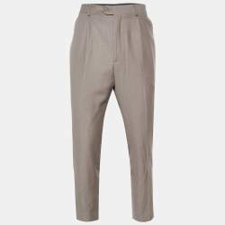 Valentino Beige Wool Tapered Leg Trousers XL
