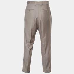 Valentino Beige Wool Tapered Leg Trousers XL