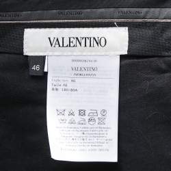 Valentino Navy Blue Wool & Mohair Trousers S