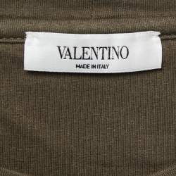 Pre Owned Valentino Green Reclaim Your Heritage Cotton Crew Neck T-Shirt S