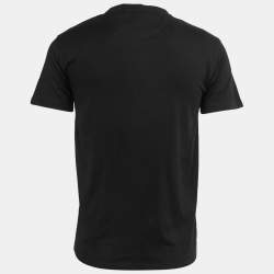 Valentino Black VLogo Printed Cotton Half Sleeve Crewneck T-Shirt S