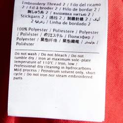 Pre Owned Valentino Red Signature Logo Embellished Cotton Knit T-Shirt S