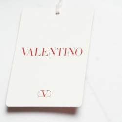 Pre Owned Valentino White Cotton Crew Neck Half Sleeve T-Shirt M