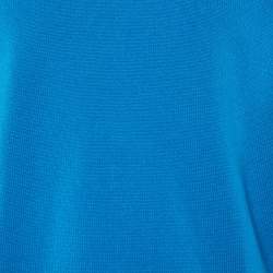 مملوكة مسبقًا Valentino Blue Cashmere Knit Roundneck Sweater L