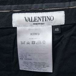 Valentino Navy Blue Wool Tailored Trousers M 