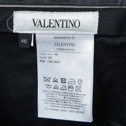 Valentino Navy Blue Wool Tailored Trousers S