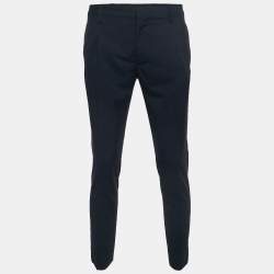 Valentino Navy Blue Wool Tailored Trousers S