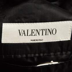 Valentino Black Striped Wool Single Breasted Blazer L