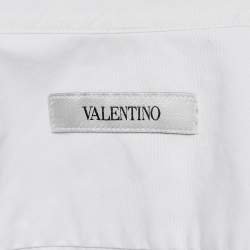 Pre Owned Valentino White Cotton Long Sleeve Shirt M