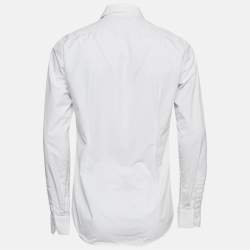 Pre Owned Valentino White Cotton Long Sleeve Shirt M