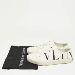 Valentino White Leather VLTN Low Top Sneakers Size 40.5