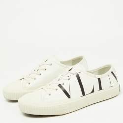 Valentino White Leather VLTN Low Top Sneakers Size 40.5