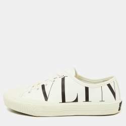 Valentino White Leather VLTN Low Top Sneakers Size 40.5